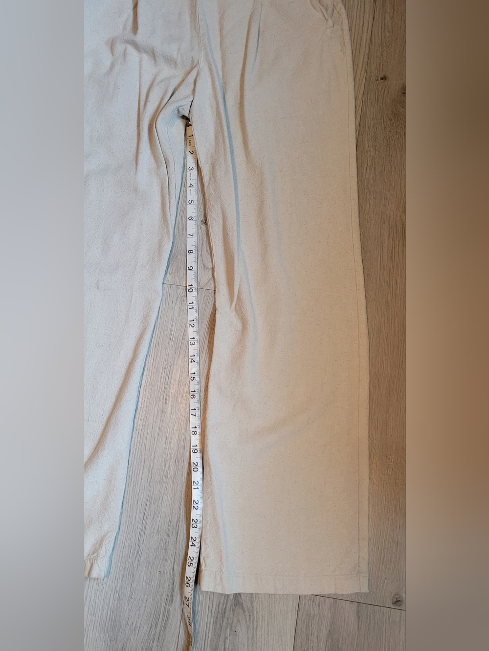 Forever 21 Cream Pleated Wide Leg High-Waist Linen Flax Blend Trouser, Women's S - Picture 6 of 13